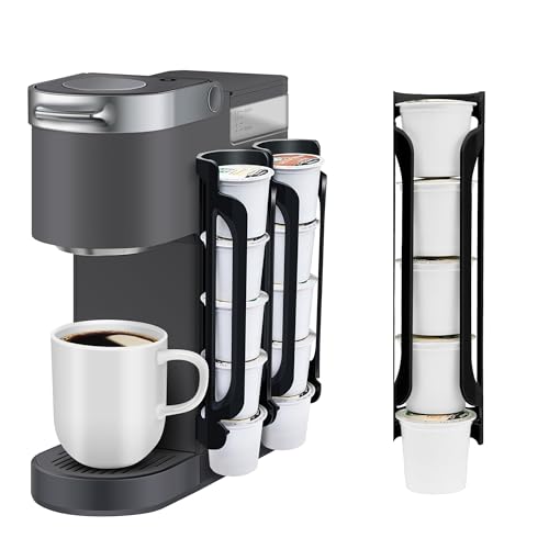 kedofa K Cup Holder for Keurig: Coffee Pod Holder for Counter Small Space, Space Saving K pod Storage Organizer - Kcup holders for Wall Mount (2, Black) - color: Black, size: 2 Pack /For 10 K-Cups