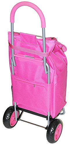 dbest products Trolley Dolly Shopping Grocery Foldable Cart Storage Mom, Pink - color: Pink, style: Cart