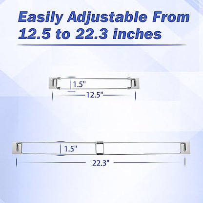 RV Secure Adjustable Bars | 12.5-22.3" Stainless Steel Rods | Food&Drink Stabilizers for RV Refrigerator | Prevents Spills&Mess During Travel | Essential RV&Camper Accessories (2 Pack) - size: 2 Pack