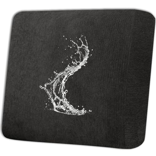 Waterproof Couch Cushion Covers - Stretch Washable Slipcover with Elastic Non-Slip Design, Furniture Protector for Pets,Kids (1 Cushion Chair, Black) - color: Black, size: 1 Cushion Chair