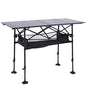 ALPHA CAMP Camping Table Outdoor Portable Adjustable Aluminum Table with Storage for Grill Travel Picnic Beach BBQ Backyards