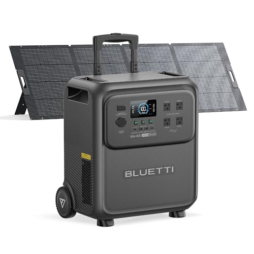 BLUETTI Elite 400 Solar Generator with 350W Solar Panel Included (Ship Separately), 3840Wh LFP Batttery Backup with 2600W AC Outlets (3900W Power Lifting) for Home Backup, Outage, RV Life, Camping - style: BLUETTI Elite 400+350W Solar Panel