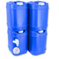 5-Gallon Stackable Water Storage Containers, 5 Lids + 1 Spigot, Easy Fill, Survial Supply Emergency Water Storage for Camping and Disaster Preparedness, RV, 20 Gallon (4 Tanks)