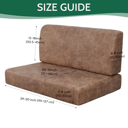 FUANGUI RV Dinette Cushion Covers Stretch Camper Cushion Cover Booth Seats Replacement RV Cushion Covers Washable Sofa Furniture Protector - color: Crackle-camel