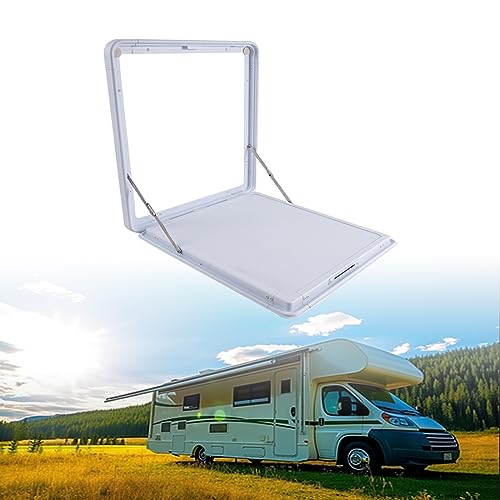 RV External Folding Table, Caravan External Hanging Table, Aluminum Wall Mount Hanging Dining Table, Drop Leaf Table Maximum Load 25kg, Perfect for Campervans and Motor Homes ( Color : White , Size : - color: White, size: 47x45cm/18.5x17.7in