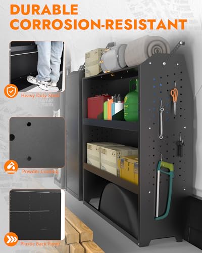 MELIPRON Steel Cargo Van Shelving Storage System Fit for NV200, Transit Connect 2014+, Chevy City Express, Promaster City with S-Shaped Hooks(52" W x 43" H x 13" D) - size: 52" W x 43" H x 13" D