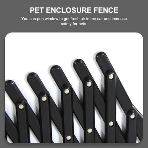 Toddmomy Adjustable Car Window Pet Barrier: PP Automotive Fence for Dogs & Cats (24x12cm, Black)‌ (Pack of 2) - size: 11.8X24CM (Pack of 2)