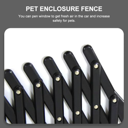 Toddmomy Adjustable Car Window Pet Barrier: PP Automotive Fence for Dogs & Cats (24x12cm, Black)‌ (Pack of 2) - size: 11.8X24CM (Pack of 2)
