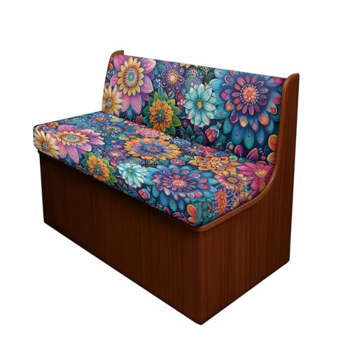 Boho Floral RV Dinette Cushion Covers Camper Dinette Seat Covers Vintage Replacement Camper Cushion Slipcovers Furniture Protector for RV Camper RV Camping Accessories - color: Vintage Boho Floral Style