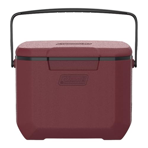 Coleman Chiller 9/16/30/48/60qt Cooler with Ice Retention, Leak Resistant, Great for Camping, Concerts, Sports, and More - color: Cranberry, size: 16qt