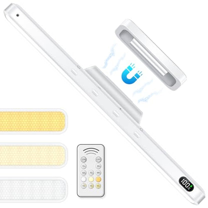 WILLED 5W Led Light Bar with Remote Control, 2500mah Eye-Friendly Vanity Lights Stick On, 3 Color Temperatures Mirror Lights, Button Control Magnetic Light Bar for Cabinet,Closet,Bathroom and Desk
