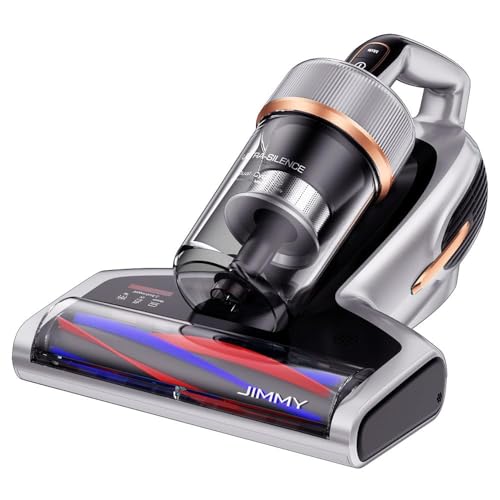 Jimmy BX7 Pro Mattress Vacuum Cleaner, Bed Vacuum Cleaner with UV-C & Ultrasonic & 5s Quick Heating, 16Kpa Suction 480W Handheld Vacuums for Dust & Pet Hair with HEPA(Gray, Corded) - color: Gray-red
