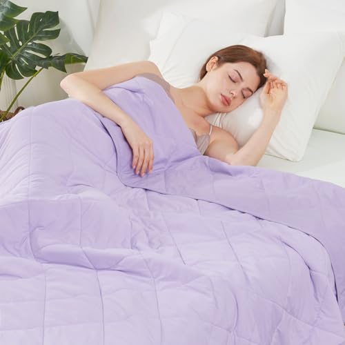 Cozy Bliss Cooling Throw Blanket for Hot Sleepers 50"x70", Q-Max 0.4 Cooling Comfort, Cold Blankets for Night Sweats Sleeping, Ultra-Cool Lightweight Breathable Summer Blanket for Couch Bed, Purple - color: Purple, size: Throw (50" x 70")