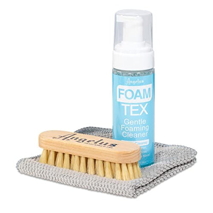 Angelus Foam Tex Cleaning Kit, Shoe Cleaning Kit for Leather, Canvas, Suede, and Rubber – Removes Dirt, Stains, and Scuffs – Non-Toxic, For Sneakers, Hats, Furniture, Clothing & More. Made In USA
