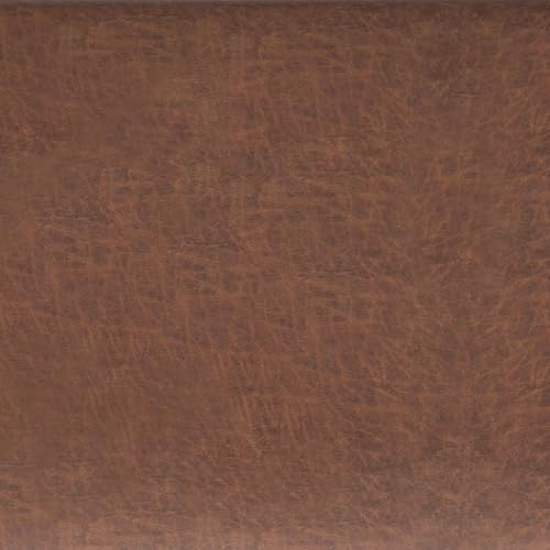 SIMPLIHOME Dover Storage Ottoman Bench - 36 inch Wide Upholstered Vegan Leather Rectangular Lift-Top Ottoman in Distressed Umber Brown, Contemporary Bench for Living Room with Safety Hinges - color: Distressed Umber Brown