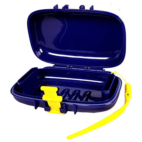 Carry-Dri EZ Travel Bar Soap Container & Dish - Dries with Patented Air Vents - Durable Leakproof Soap Holder - Compact Soap Bar Case - Ultimate Portable Soap Box for Traveling - Blue-Yellow - color: Blue-yellow, size: Single