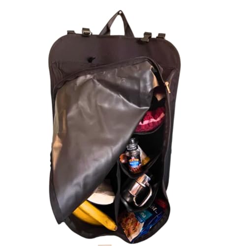Tire Table Camp Organizer Hanging Storage Bag | 8 Large Pockets | Weatherproof Cover | Heavy-Duty Polyester Cordura Construction | Compact & Adjustable | 28.5" x 21.5" x 6"-10"