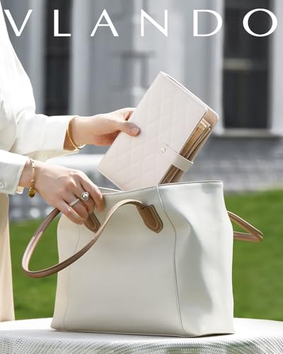 VLANDO Travel Jewelry Organizer Case,Valentines Gift,Jewelry Storage Book Ring Binder with Clear Zipper Velvet Jewelry Pouches Bags for Rings,Necklace,Earrings-Cream White - color: 01.Cream White
