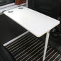 Folding RV Dinette Table with 2 Cup Holders - Space-Saving Wall-Mounted Table for Campervans, Motorhomes, Small Apartments & Kitchens - White Steel Brackets