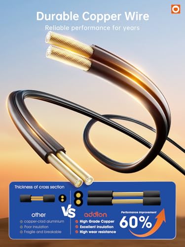 addlon 25FT LED Outdoor String Lights, Waterproof with 8+1 LED Shatterproof Bulbs (Non-Solar) Patio Light, Connectable & Waterproof Hanging Outdoor for Camping Backyard Bistro Porch