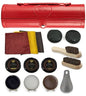 Stone and Clark Original Shoe Polish & Care Kit - Leather Shoe Shine Kit for Men & Women - style: Hot Red