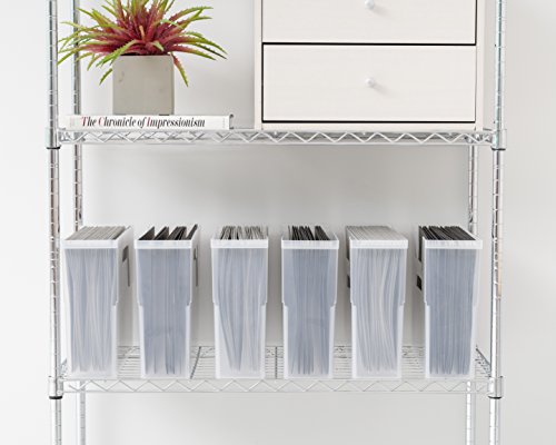 IRIS USA Small Portable Desktop File Box with Open Lid, 6 Pack, Side Handles, Hanging File Folders, Tabs & Inserts, Letter Size, Magazines, Newspapers, Mail, Books, Notebooks, Clear - size: 6 - Pack, style: Open Top Bin (S - Clear)