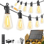 Brightown 108FT 50+2 LED Solar String Lights Outdoor Waterproof, Patio Lights with Remote and Shatterproof Bulbs, Dimmable & Timable, 3 Light Modes, Solar Lights Outdoor for Yard Garden Camping Party - size: 108FT(50 Sockets)