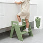 Wooden 2 Step Stool for Toddler Kids Bathroom Foldable 2-Step for Toilet Potty Training, Child Stepping Stool for Kitchen Nursery Bedroom Green - color: Green