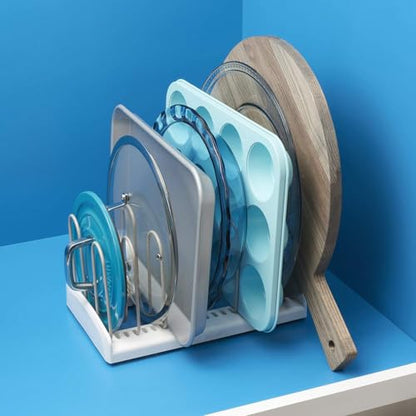 YouCopia StoreMore Adjustable Pan and Lid Rack, Pot Lids and Pans Organizer for Kitchen Cabinet Storage, Classic Edition - size: 11" Classic