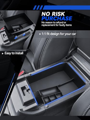 for Outback 2pcs Center Console Organizer Subaru Outback & Legacy 2021-2024 2025 Accessories Armrest Tray Middle Storage Box Insert Container Durable ABS Plastic (Upper & Lower 2 Packs Black) - size: for 2021-2026 Subaru Outback & Legacy