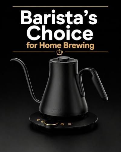 Cocinare Gooseneck Electric Kettle, ±1°F Precise Temperature Control, 1500W Fast Heating, Pour Over Coffee & Tea Kettle with Brew Timer & Keep Warm, Stainless Steel, 0.9L (Matte Black) - color: Matte Black