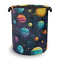Celestial Planet Laundry Basket,Foldable with Handles Tote Bag Oxford Cloth for Bathroom Bedroom Dirty Clothes Storage Bucket 16" x 20.8" - color: Celestial Planet