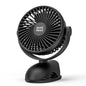 Minthouz Clip on Fan, 8000mAh USB-C Rechargeable Small Desk Fan, 4-Speed 720° Rotation Personal Mini Clip Fan, Portable Mount Fan for Office, Treadmill, Golf Cart, Stroller, Camping & Travel