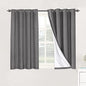 H.VERSAILTEX Linen Blackout Curtains 45 Inches Long 100% Absolutely Blackout Thermal Insulated Textured Linen Look Curtain Draperies Anti-Rust Grommet, Energy Saving with White Liner, 2 Panels, Grey - color: Grey, size: 52"W x 45"L (Pack of 2)