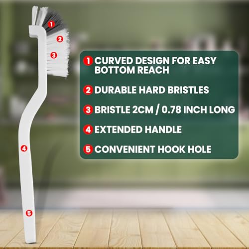 14 Pcs Crevice Cleaning Brush Set – Hard Bristle Cleaning Tools for Grout, Tile Floors, Gaps & Narrow Spaces – Multi-Purpose Grout Scrub Brush for Cleaning Bathroom, Shower, Window Tracks, Kitchen - color: White, Black, Red, Yellow, Pink & Green