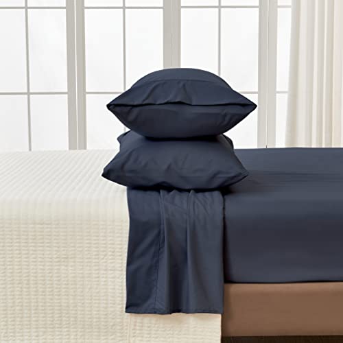 Great Bay Home 3-Piece Twin Blue Microfiber Sheet Set - Ultra-Soft, Brushed Bedding Sheets & Pillowcases - Wrinkle & Fade Resistant, All-Season Bed Sheets for Bed (Twin, Ocean) - color: 28 - Ocean, size: Twin