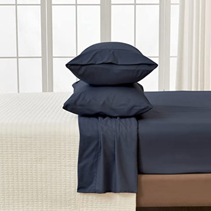 Great Bay Home 3-Piece Twin Blue Microfiber Sheet Set - Ultra-Soft, Brushed Bedding Sheets & Pillowcases - Wrinkle & Fade Resistant, All-Season Bed Sheets for Bed (Twin, Ocean) - color: 28 - Ocean, size: Twin