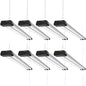 Barrina BS42a 4FT LED Shop Light for Garage, 42W, 5000K, 4800LM, Linkable Plug in Light Fixture, Workshop, Hanging or Flush Mount, Concealed Wiring Design, Pull Chain Switch, Heat Dissipation, 8 Packs - size: 8 Packs