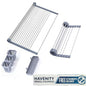 Havenity™ Expandable Roll Up Dish Drying Rack for Small Sinks - Expandable 12.8 to 22.8 Inch Over Sink Rack, Fits Apartments, RVs and Office Kitchens, Stainless Steel, 2 Baskets - size: Dish Drying Rack