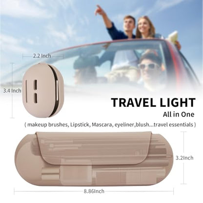 AGIKET 2 IN 1 Silicone Makeup Brush Holder with Beauty Make Up Sponge Holder Case：Soft Portable Cosmetic Face Brushes Holder with Upgrade Anti-Fall Out Magnetic Closure - Walnut - color: A-Walnut, style: Brush Holder & Case