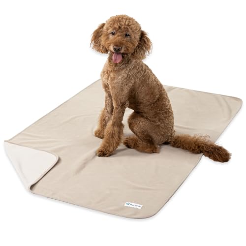 PetAmi Waterproof Dog Blanket for Couch, Pee Proof Reversible Cat Blanket for Sofa Bed Furniture Protector, Soft Fleece Washable Pet Throw for Dogs Cats Puppies Kittens, 40x60 Taupe Beige - color: Taupe/Beige, size: Large (40x60)