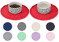 Comtim Waterproof Dog Food Mat - 2 Pack Silicone Pet Food Mat Dog Food Bowl Mats Cat Water Mats Eating Tray, Non-Slip Pet Placemat with Lip for Messy Drinkers to Protect Floor, Red 11"×11" - color: Red