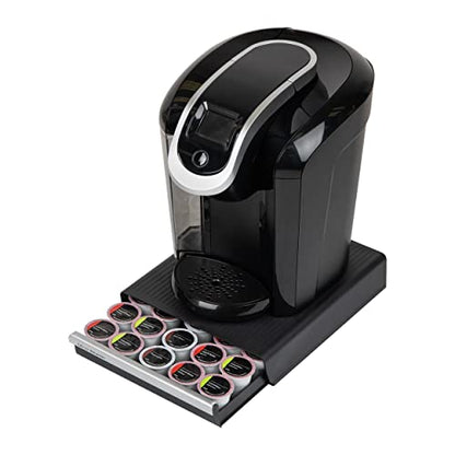 Mind Reader Single Serve Coffee Pod Drawer,30 Pod Capacity,Countertop Organizer,10.5"L x 12.75"W x 2.5"H,Black,(Pack of 12) - color: Black, size: 30 Pod Capacity, 10.5"Lx12.75"Wx2.5"H (Pack of 12)