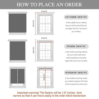 NICETOWN No Drill Thermal Insulated Curtain Grey 42" W x 63" L, Self-Adhesive Adjustable Privacy Blackout Window Cover for Bedroom, Living Room & Rental Apartment, 1 Panel - color: Grey, size: 42"W x 63"L (Pack of 1)