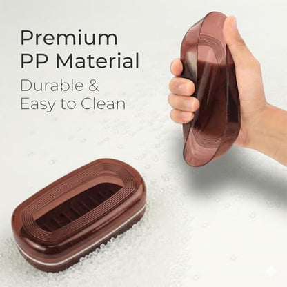 AIMAIAIMAI Shampoo Bar Holder Travel Case for Two Bars – Compatible with Kitsch Solid Shampoo & Conditioner Bars, Large Soap Container for Bathroom or Travel (1 Pack, Red Style A-Large) - color: Red Style A-large