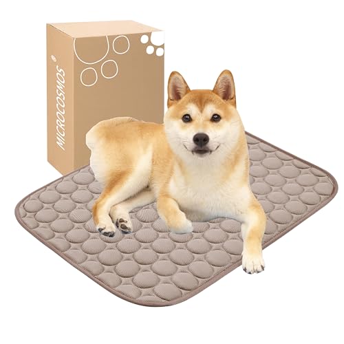 MICROCOSMOS Summer Cooling Mat & Sleeping Pad- Water Absorption Top, Materials Safe, Easy Carry, EZ Clean. Keep Cooling for Pets, Kids and Adults.(Brown, 24" x18") - color: Brown, size: 24" x 18"