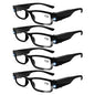Reading Glasses Led Readers with Lights Fashion Glasses for Reading for Men and Women Lighted Magnifier Nighttime Reader Compact Full Frame Eyewear Unisex Clear Vision Lighted Eye Glasses(+300) - color: +300