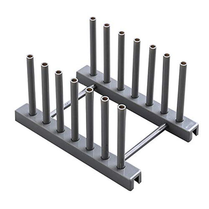 Rengue Plate Organizer, Dish Drying Rack Removable Plate Stand 6.7x4.7x3.7 Inches ABS Plastic Space Saving for Small Kitchen Countertops Gray - color: Gray