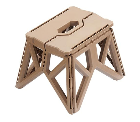 Tactical Folding Step Stool Portable Small Chair Collapsible for Kitchen,Hiking Stool Backpacking, Camping, Fishing and Hunting (Tan) - color: Tan