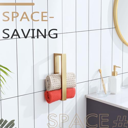 KOKOSIRI Towel Bar Brushed Gold Hand Towel Holder 12 Inch Kitchen Towel Hanger Rack Stainless Steel Bathroom Hardware Wall Mounted, 1 Pack B4008BG-L12 - color: Brushed Gold, size: 12-Inch